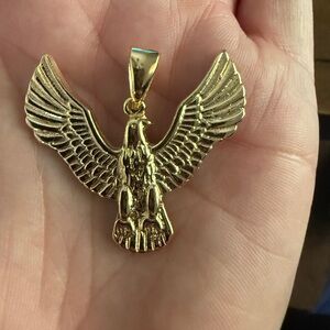 Gold Plated Eagle Pendant Necklace
